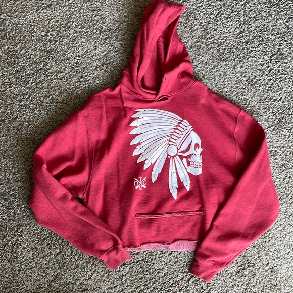 The Drive - Red Cropped Hoodie - Picture 1 of 3